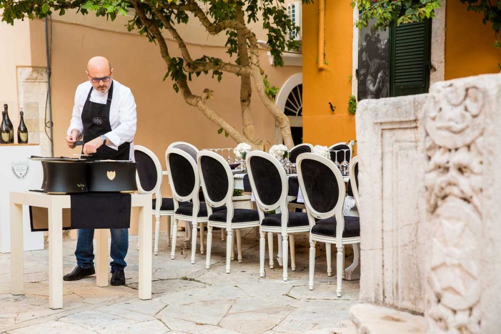 venetian well fine dining restaurant corfu old town dom perignon event 03