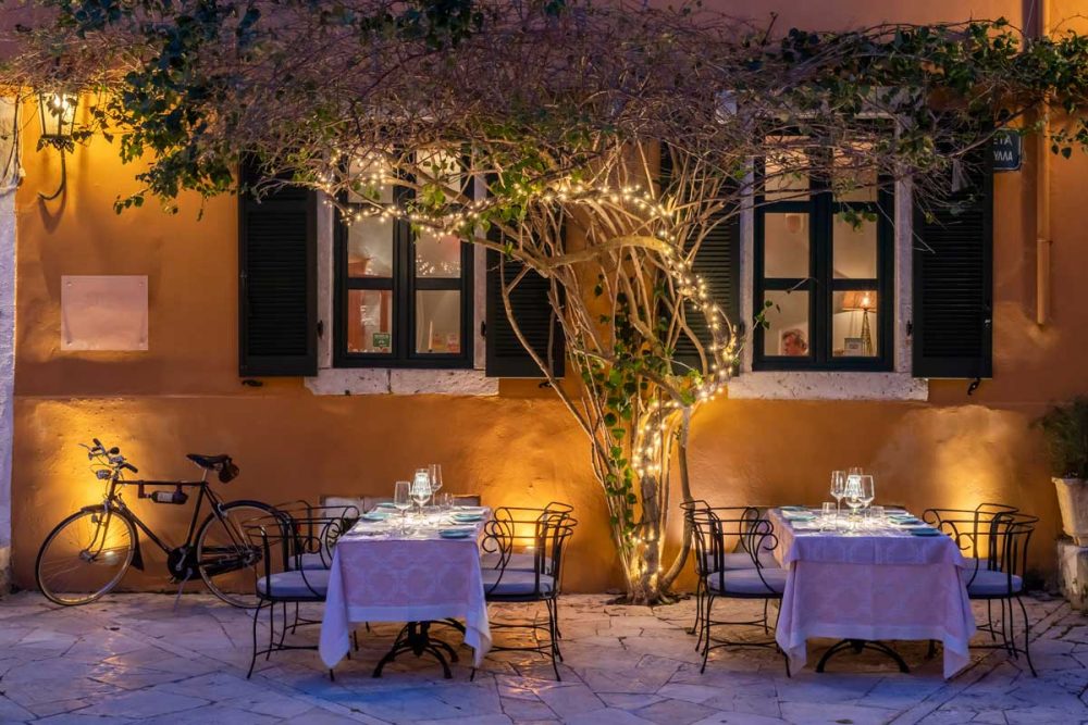 venetian well fine dining restaurant corfu old town exterior 29